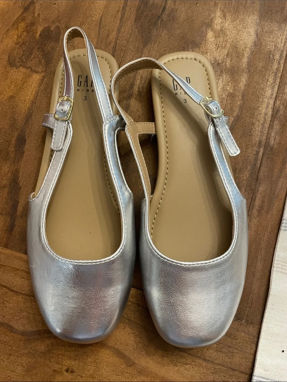 GAP Silver Slingback Ballet Flats - Girls